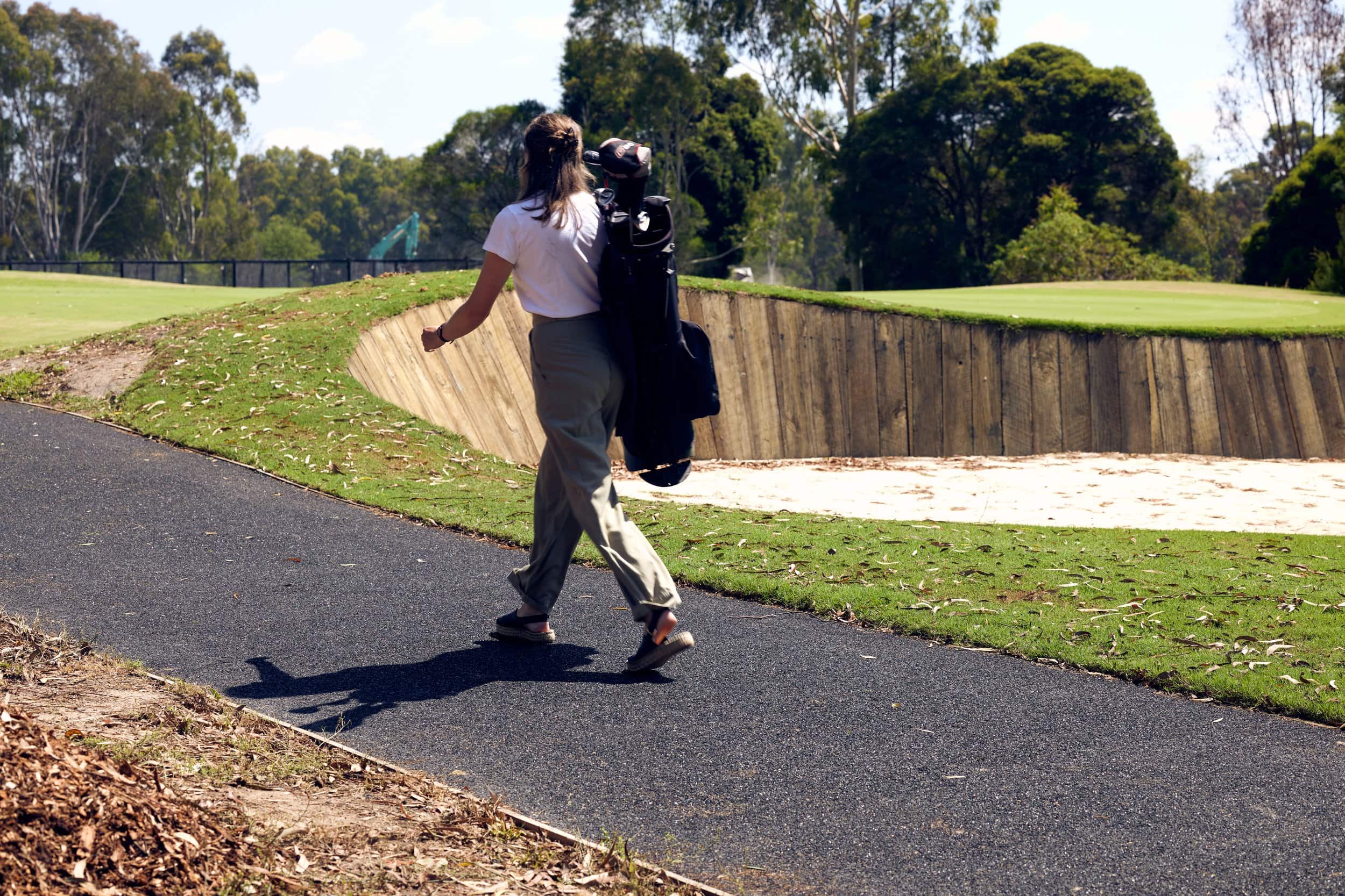 Porous Lane Golf cart path in use