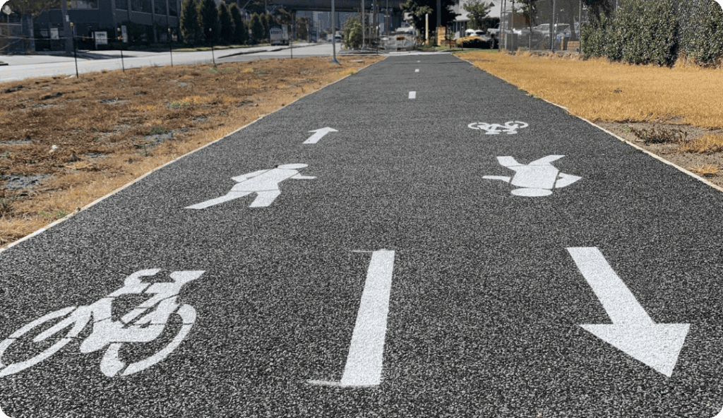 Porous Lane Bike Path Complete